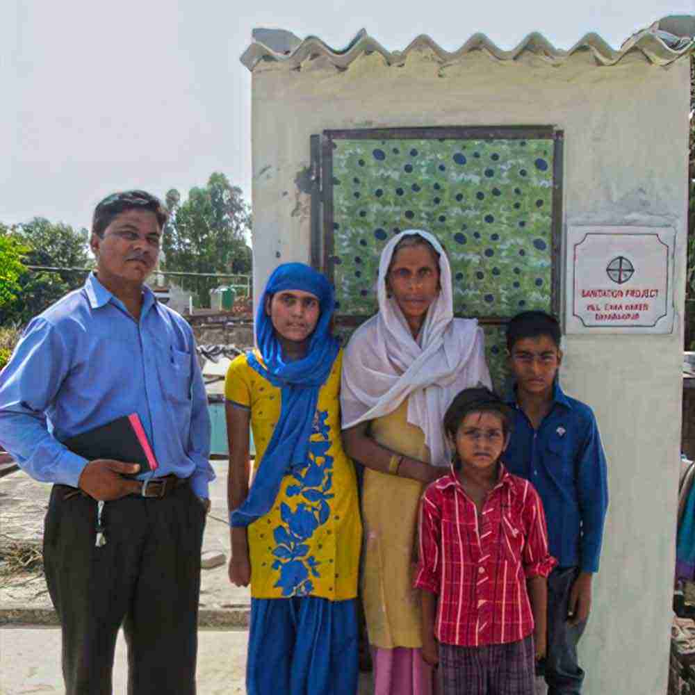 Through help from GFA, Pastor Raanan’s church built a toilet for the family