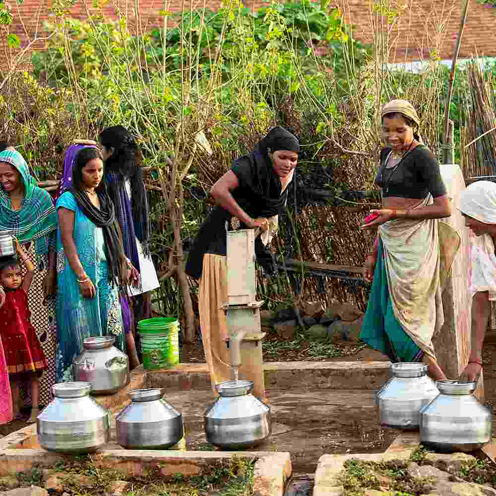 Crowded with women cleaning dishes and fetching water for their homes, this Jesus Well is put to use day and night.