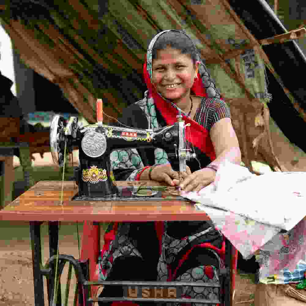 Income generating gift of a sewing maching through GFA World gift distribution
