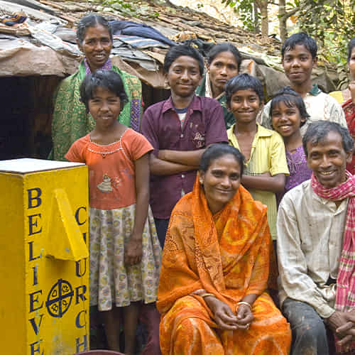 Families in this village are blessed with clean water through GFA World BioSand Water Filters
