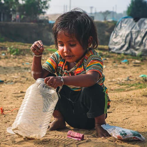 Young child in poverty