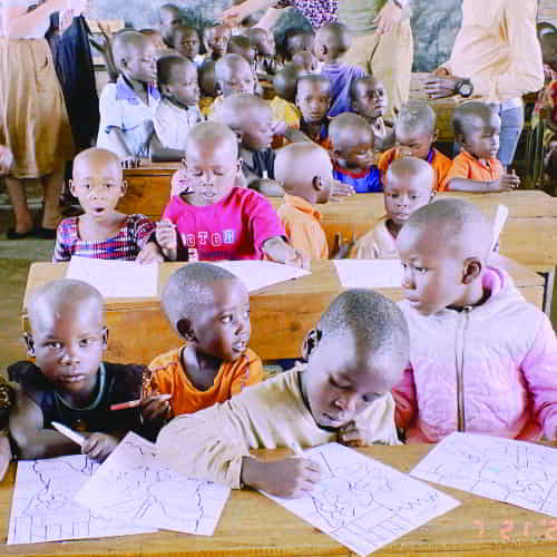 Children in Kigali receiving education through GFA World Child Sponsorship Program