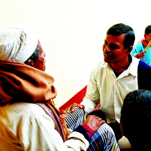 GFA-supported workers reaching out to leprosy patients, many of whom hide their condition due to fear of discrimination