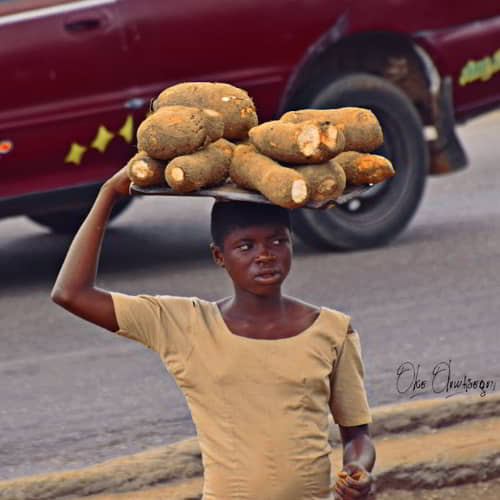 Child labor victim in Africa