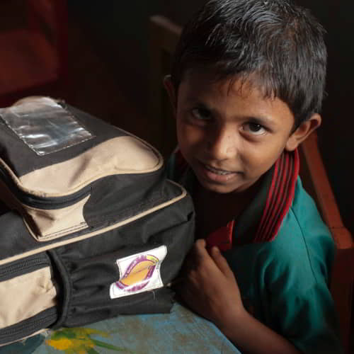 Underprivileged kid helped by GFA World charity child sponsorship program