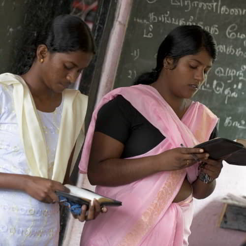 GFA World women missionaries conduct adult literacy classes for women in poverty
