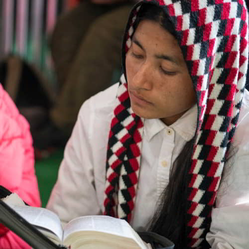Women in poverty are rescued from adult illiteracy through GFA World Literacy classes