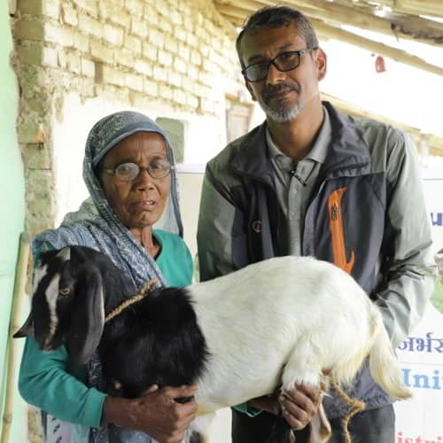 Raylea received income generating gifts of goats from GFA World gift distribution