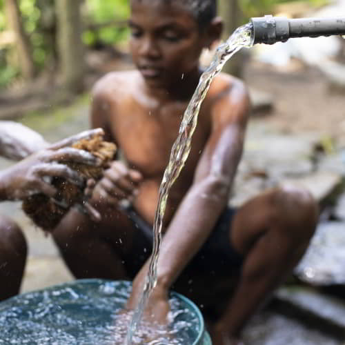 Clean water through GFA World Jesus Wells is a solution against how poverty affects children