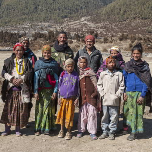 Village community comprising of various demographics