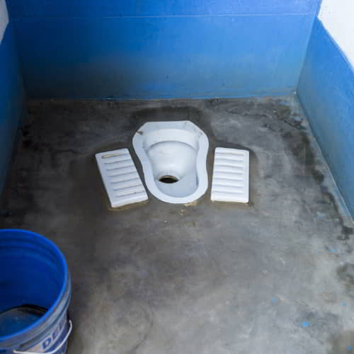 GFA World installs hygienic toilets with dual-tank systems for optimal for sanitation in impoverished places