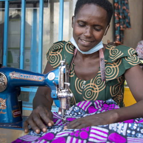 GFA World tailoring classes in communities to teach men and women skills they could turn into consistent income