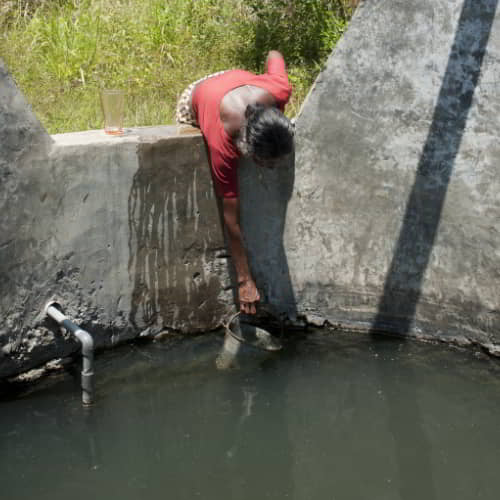 Communities are dependent on impure and contaminated sources of water