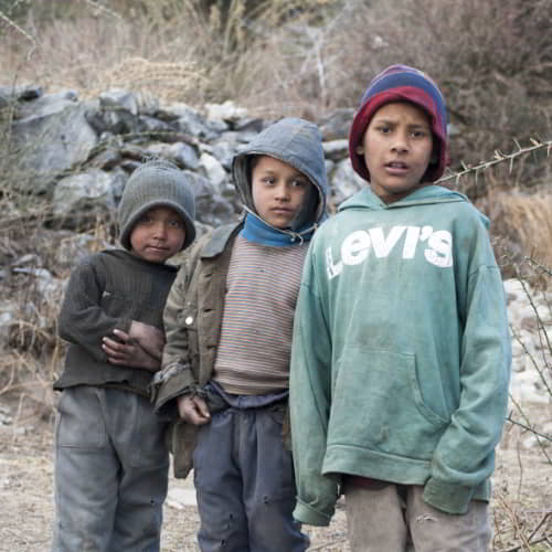 Children living in poverty in Asia