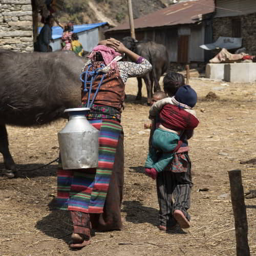 Families in poverty walk long distances to collect water that is often unsafe