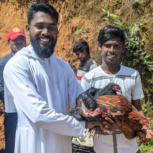 A pair of chickens through GFA World can help break the poverty cycle