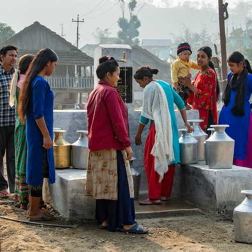 Village community blessed with clean water through GFA World Jesus Wells