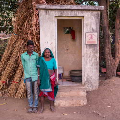 Village received an outdoor toilet through GFA World