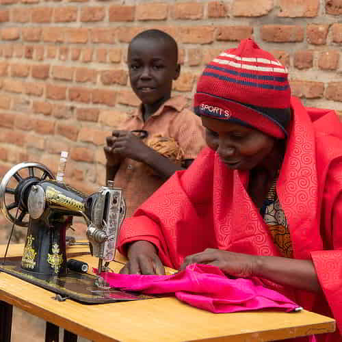 GFA World income generating sewing machines help families escape poverty