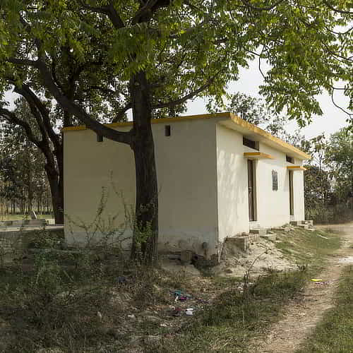 Outdoor toilets are one of GFA World's charitable gifts for Christmas