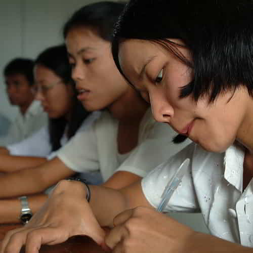 Women studying