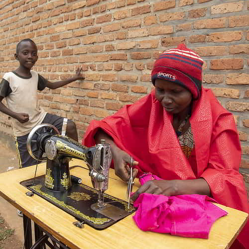 Breaking the cycle of poverty often comes when a person acquires additional skills like tailoring