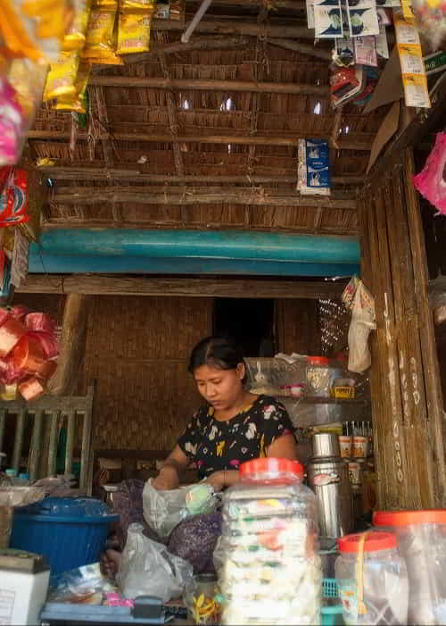 GFA World income generating gifts helped woman in poverty to start a small store