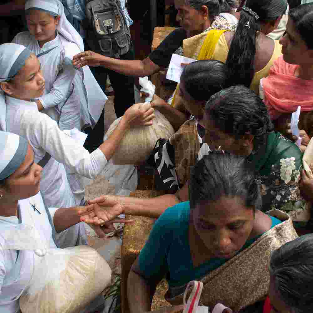 GFA World Sisters of Compassion food relief distribution
