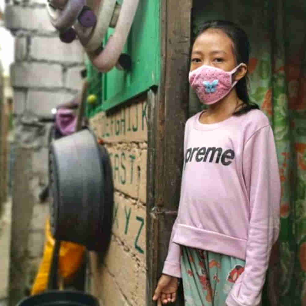 Girl in poverty amid the COVID 19 pandemic