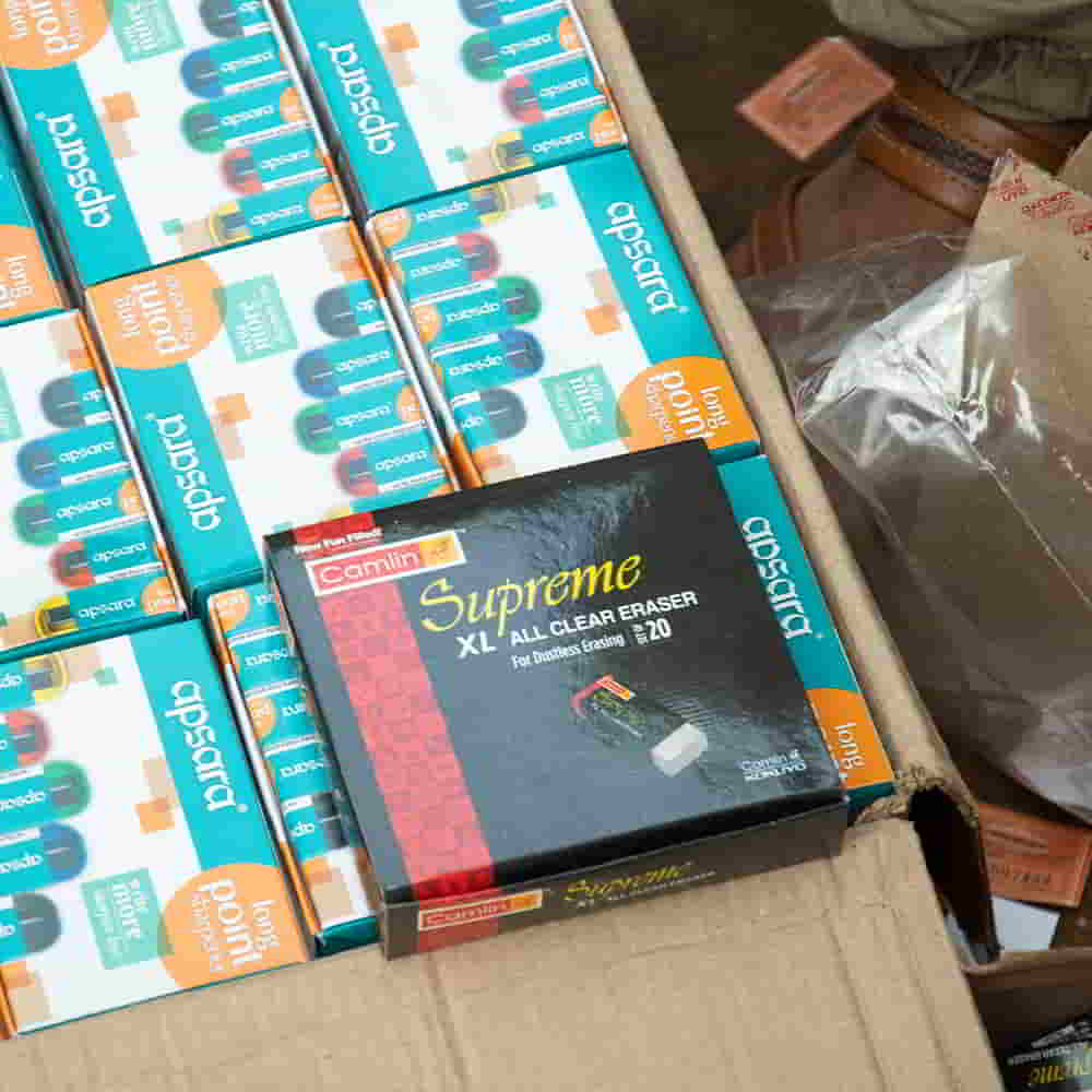 School supplies provided by GFA World child sponsorship Bridge of Hope