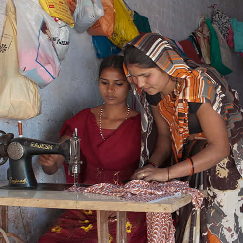 GFA World vocational training with sewing machine