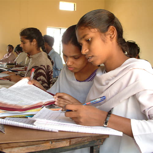 Girls receiving an education through GFA World child sponsorship program