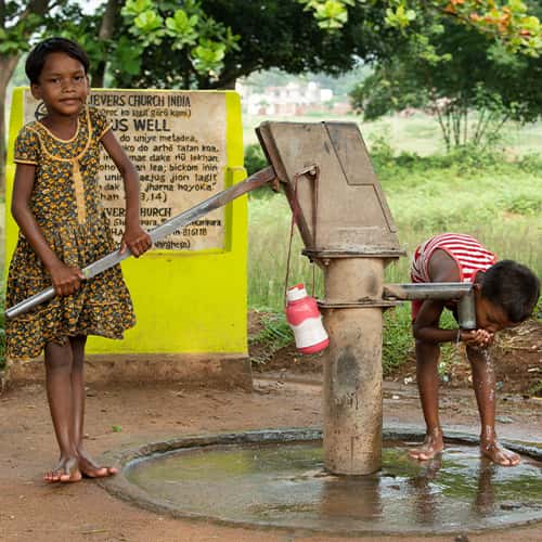 Children enjoy clean water through GFA World Jesus Wells