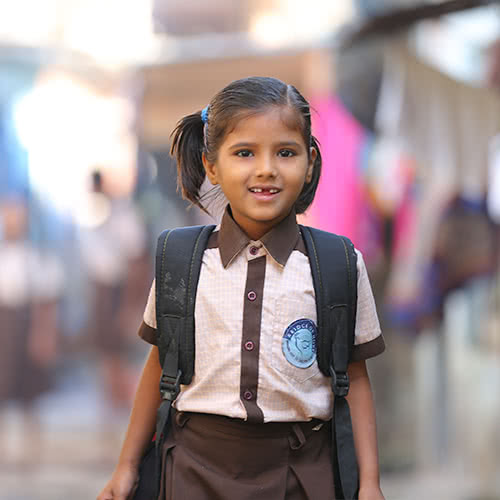 Underprivileged girl helped by GFA World child sponsorship program