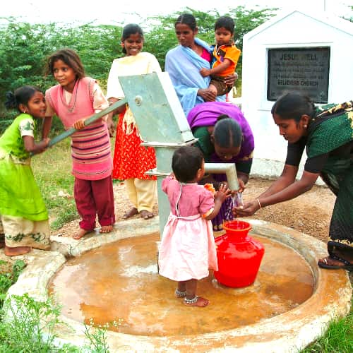 Family draws clean water through GFA World Jesus Wells