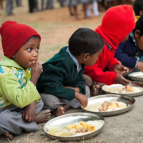 GFA World (Gospel for Asia) child sponsorship program provides a daily nutritious meal to children
