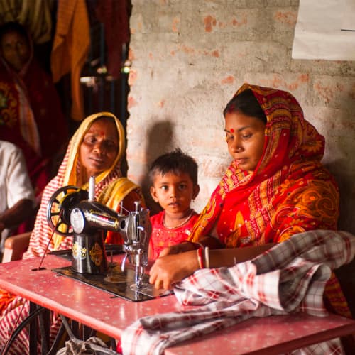 GFA World (Gospel for Asia) income generating gift of a sewing machine helps alleviate family poverty