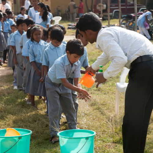 GFA World child sponsorship program teaches proper hygiene and handwashing to children
