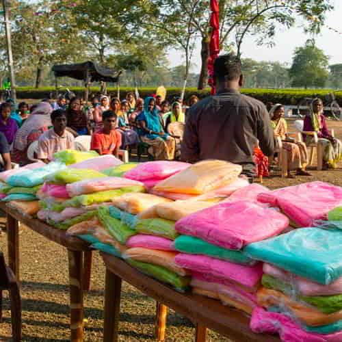 GFA World gift distribution of mosquito nets