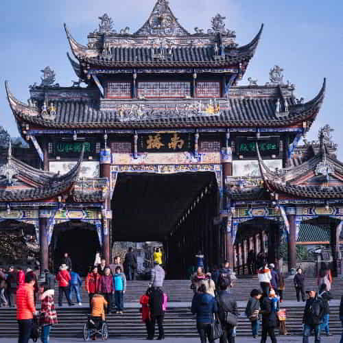 Taoist temple in Dujiangyan, China