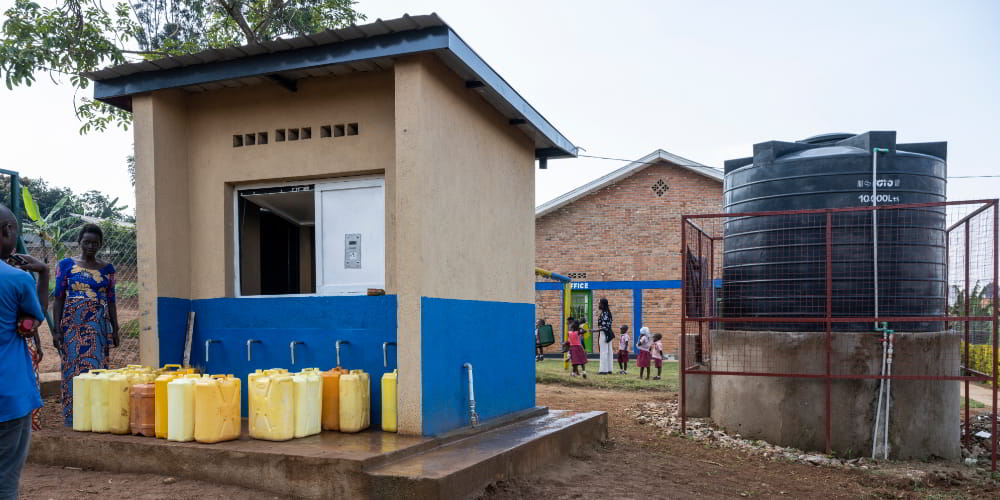 Building wells in Africa